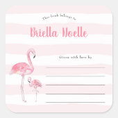 Mommy + Baby Flamingo Buchzeichen Aufkleber (Vorderseite)