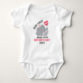 Mommy Baby Girl Elephant zum Ersten Muttertag Baby Strampler