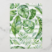 Mommy Baby Lion Cub Jungle Navy Baby Dusche Gold Folieneinladung (Rückseite)