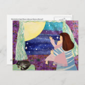 Mommy Baby Moon Night SOngs Postkarte (Vorne/Hinten)