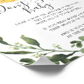 Mommy Baby Sloth Baby Shower Say Baby Sign Poster (Ecke)