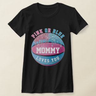 Mommy Basketball Gender Reveal T - Shirt