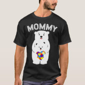 Mommy Bear Autism Awareness Puzzle Heart Family Lo T-Shirt (Vorderseite)