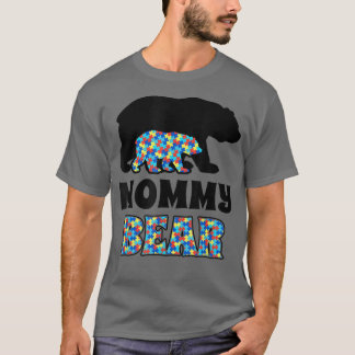 Mommy Bear Autismus Bewusstsein T-Shirt