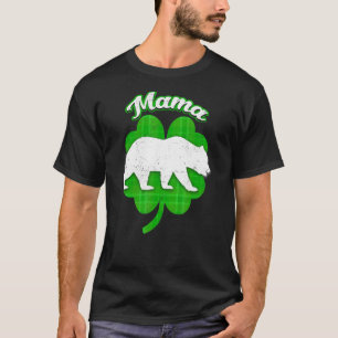 Mommy Bear Clover Irish Lucky Funny Matching St Pa T-Shirt