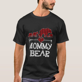 Mommy Bear Pajama Red Kariert Buffalo Familiengesc T-Shirt