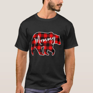 Mommy Bear Red Kariert Matching Family Weihnachten T-Shirt