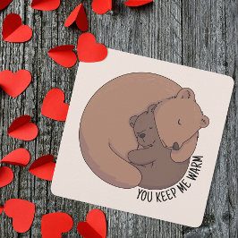 Mommy Bear umarmt Baby Bear Cub Mutter Tag Mitteilungskarte