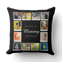 Mommy Birthday Foto Collage Vorlage Schwarz