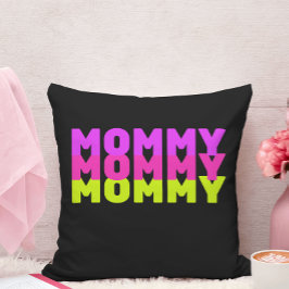 Mommy Black Throw Kissen