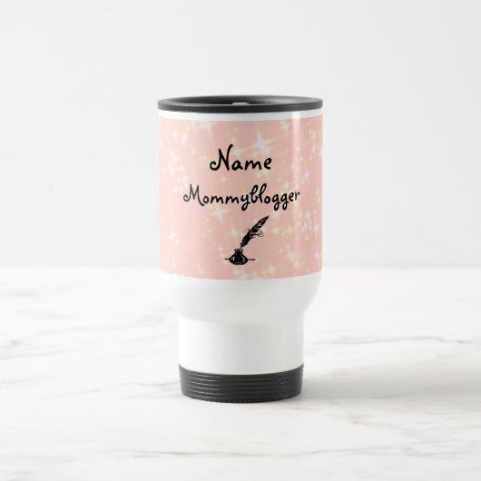 Mommy Blogger personalisiertes Design Reisebecher (Mittel)