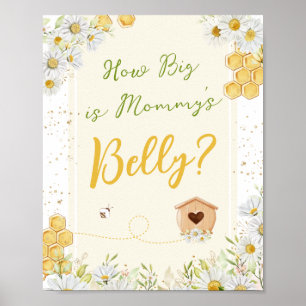 Mommy Bly Guessing Game Bumblebee Baby Shower Poster