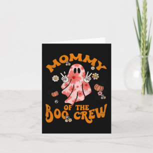 Mommy Boo Crew Groovy Matching Family Halloween Me Karte