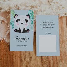 Mommy Calling Card Niedlich Panda Bamboo