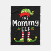 Mommy Christmas Elf Matching Pajama X-mas Party Fleecedecke (Vorderseite)