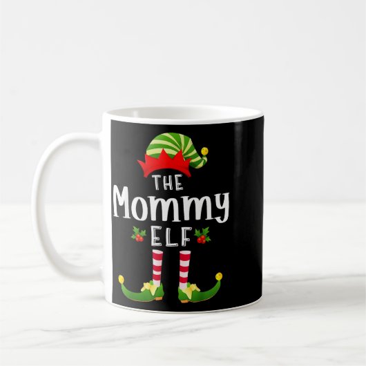 Mommy Christmas Elf Matching Pajama X-mas Party  Kaffeetasse (Links)