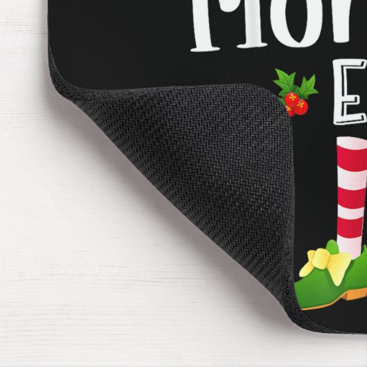 Mommy Christmas Elf Matching Pajama X-mas Party  Mousepad (Ecke)