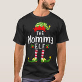 Mommy Christmas Elf Matching Pajama X-mas Party T-Shirt (Vorderseite)