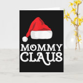Mommy Claus Christmas Santa's Hat Pajama Family Xm Karte (Gelbe Blume)