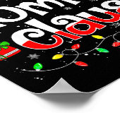 Mommy Claus Shirt Christmas Lights Pajama Family M Poster (Ecke)