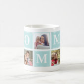 Mommy Collage Script 5 Photos for Mom Green Kaffeetasse (Mittel)