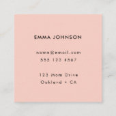 Mommy Contact | Blush Pink Moderne Mama Calling Ca Rabattkarte (Rückseite)