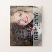 Mommy Custom Foto Wuv You dog Puzzle (Vertikal)