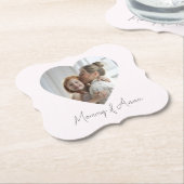 Mommy Custom Name & Photo | Paper Coaster Untersetzer (angewinkelt)