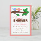 Mommy & Daddy Birds - Einladungen zur Babydusche (Stehend Vorderseite)