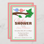 Mommy & Daddy Birds - Einladungen zur Babydusche (Vorne/Hinten)