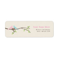 Mommy & Daddy Birds Pink Egg Babydusche