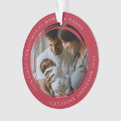 Mommy & Daddy First Christmas Foto Keepake Ornament (Vorderseite)
