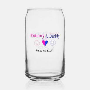 Mommy & Daddy neue Eltern geben Datum einfügen Her Dosenglas