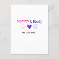 Mommy & Daddy neue Eltern geben Datum einfügen Her