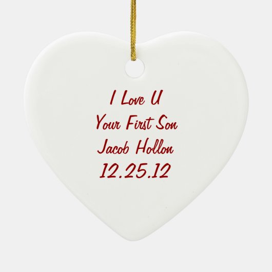 Mommy & Daddy's Erste Weihnachten mit mir. Ornamen Keramik Ornament (Hinten)