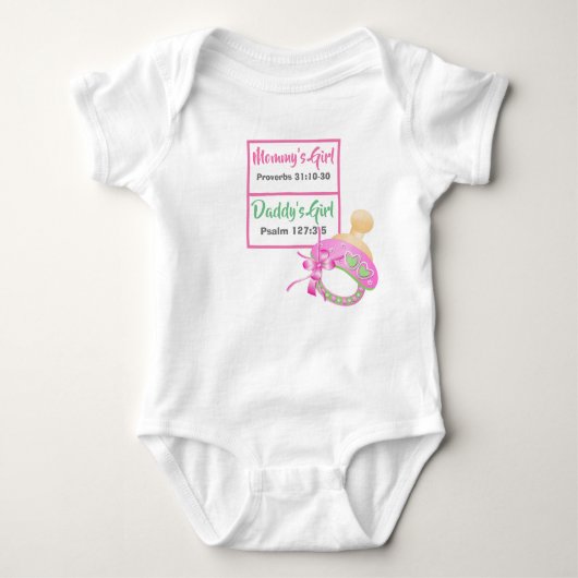 Mommy & Daddy's Girl (Scriptures Bodysuit Baby Strampler (Vorderseite)