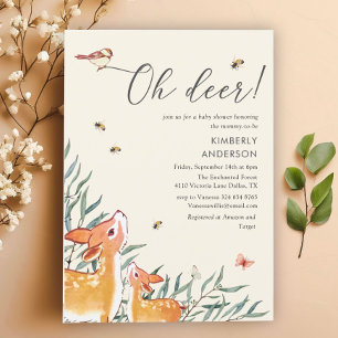 Mommy Deer & Baby Deer Sweet Baby Dusche Einladung