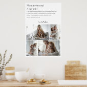 Mommy Definition Personalisiert 4 Foto Collage Poster (Küche)