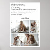 Mommy Definition Personalisiert 4 Foto Collage Poster (Vorne)