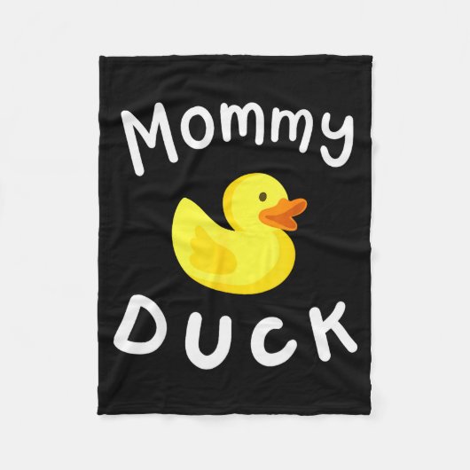 Mommy Duck Birthday Rubber Duck Lover Family Match Fleecedecke (Vorderseite)