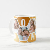 Mommy Editable 5 Foto 5 Letter Honeycomb Kaffeetasse (Vorderseite Links)
