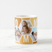 Mommy Editable 5 Foto 5 Letter Honeycomb Kaffeetasse (Mittel)