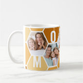 Mommy Editable 5 Foto 5 Letter Honeycomb Kaffeetasse (Links)