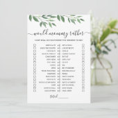 Mommy eher Baby Shower Game Card Einladung (Stehend Vorderseite)