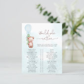 Mommy eher Game Baby Dusche Teddy Bär (Stehend Vorderseite)