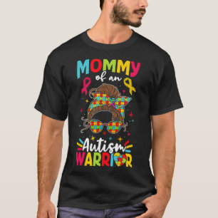 Mommy einer Autismus-Kriegerin Autist-Autisten unt T-Shirt