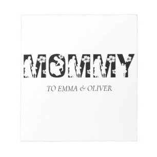 Mommy   Einzigartige Mama Muttertagskinder-Namen Notizblock