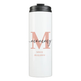 Mommy Elegant Script Monogram Thermosbecher