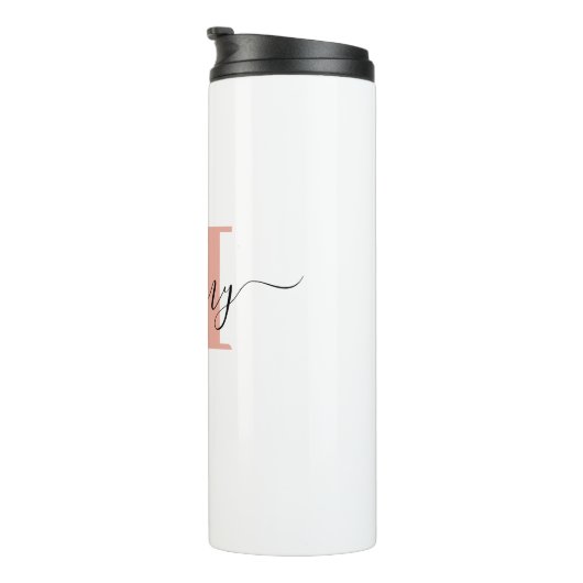 Mommy Elegant Script Monogram Thermosbecher (Nach rechts gedreht)