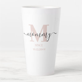 Mommy Elegante Script-Mama Monogram Subtle Pink Milchtasse